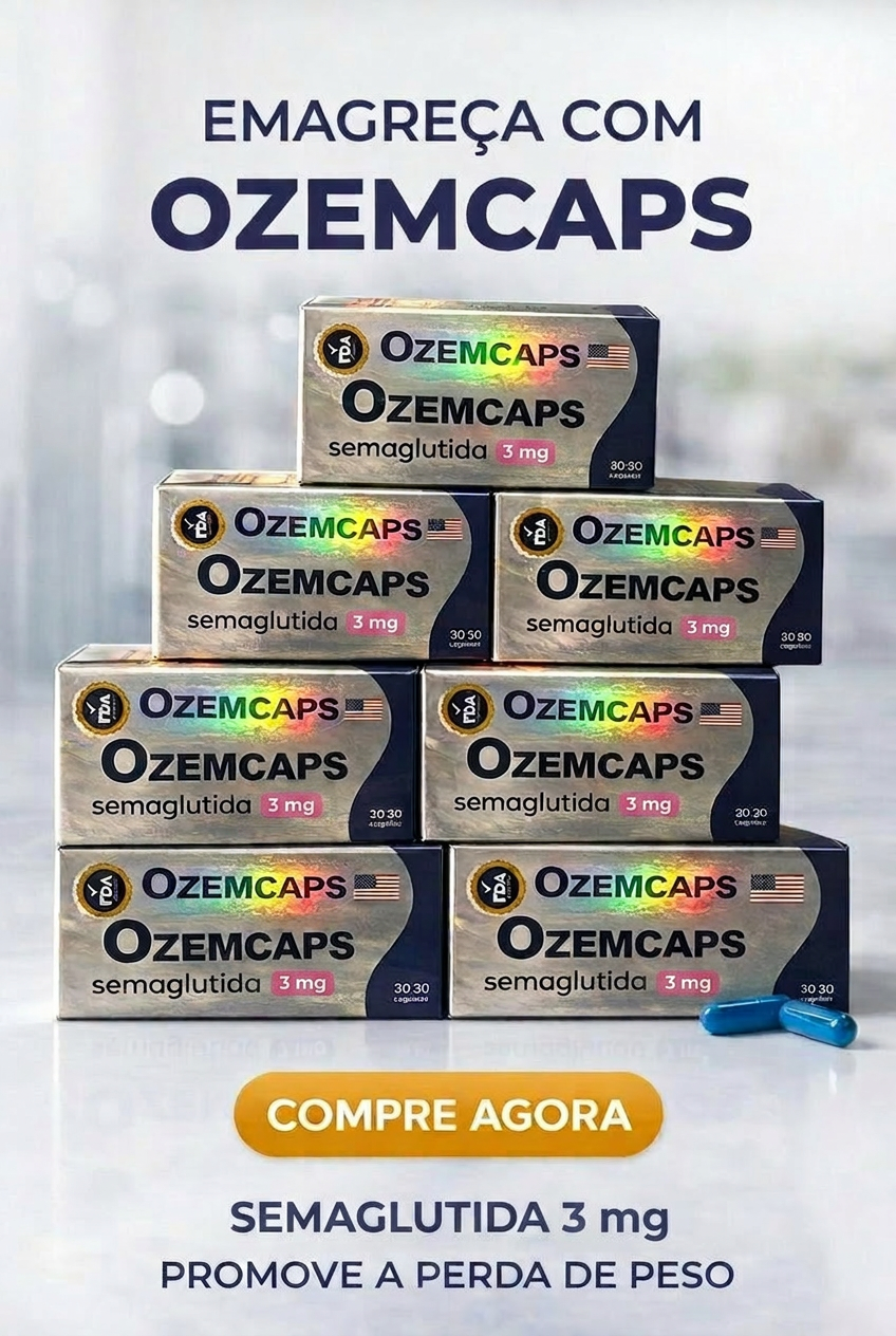 OzemCaps Semaglutida 3mg - frasco com 30 cápsulas